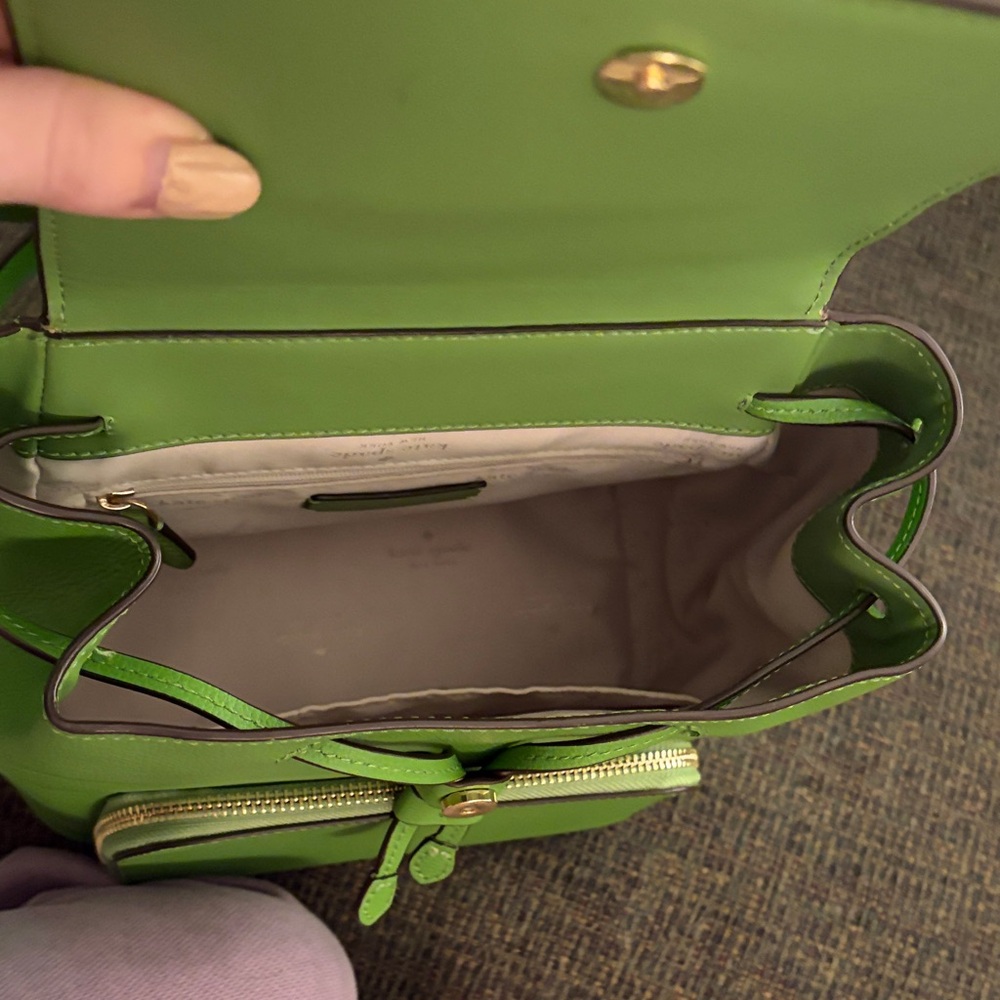 kate spade Bright Green Leather Backpack - Picture 3 of 4